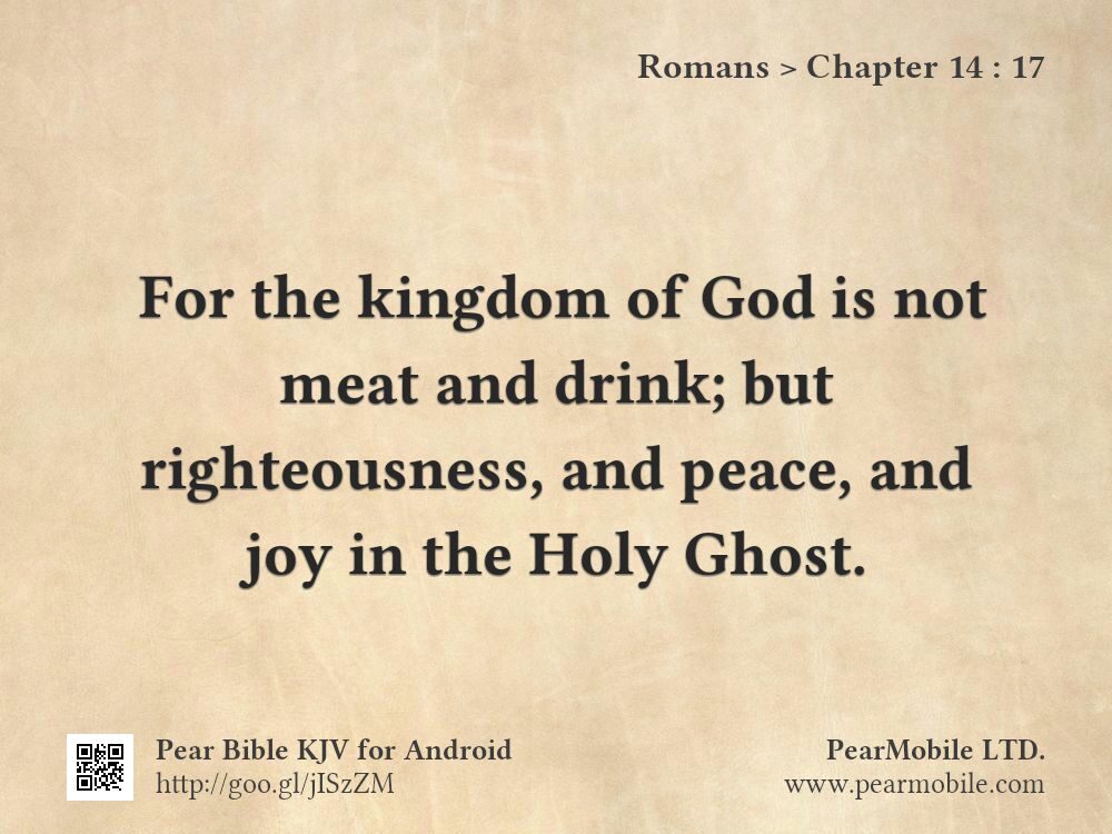 Romans, Chapter 14:17